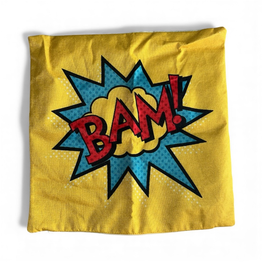 BAM! Comic Book Style Pillow Cover